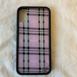 Wildflower iPhone X Case Purple plaid